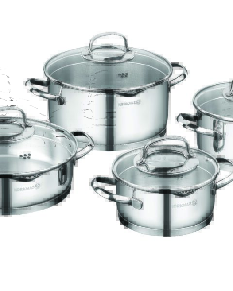 Batterie de cuisine STEAMA 8 pièces - KORKMAZ
