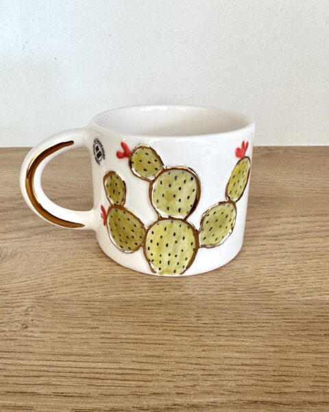 Mug artisanal en céramique - Cactus