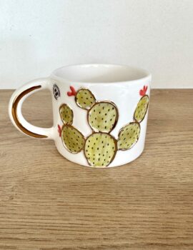 Mug artisanal en céramique – Cactus