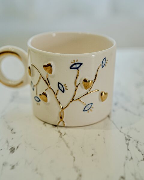 Mug artisanal en céramique - Arbre de vie